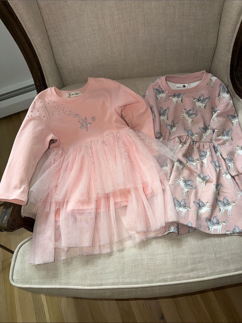 Doe a dear and cotton on 2 pc long sleeve girls dress 2 pc bundle